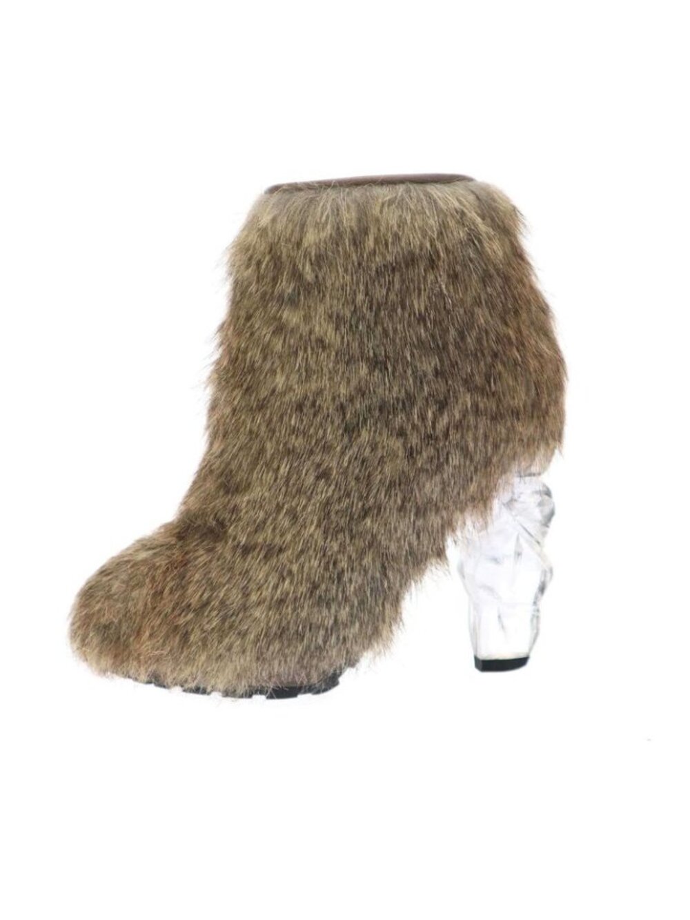 Chanel 10 AW Fur Short Boots Beige 36 - Picture 2 of 10